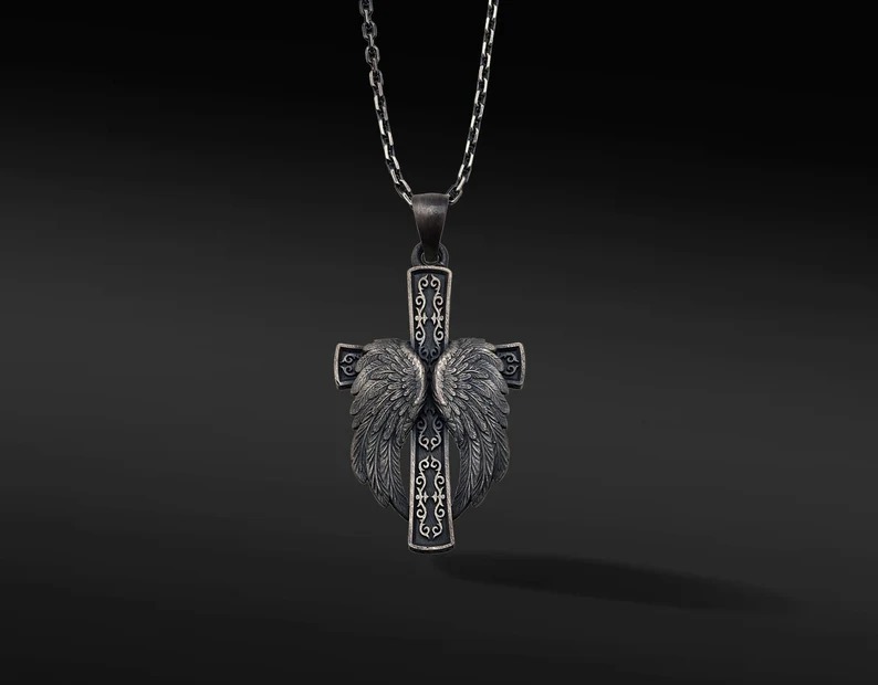 Christian Winged Cross Pendant - NEPROKE