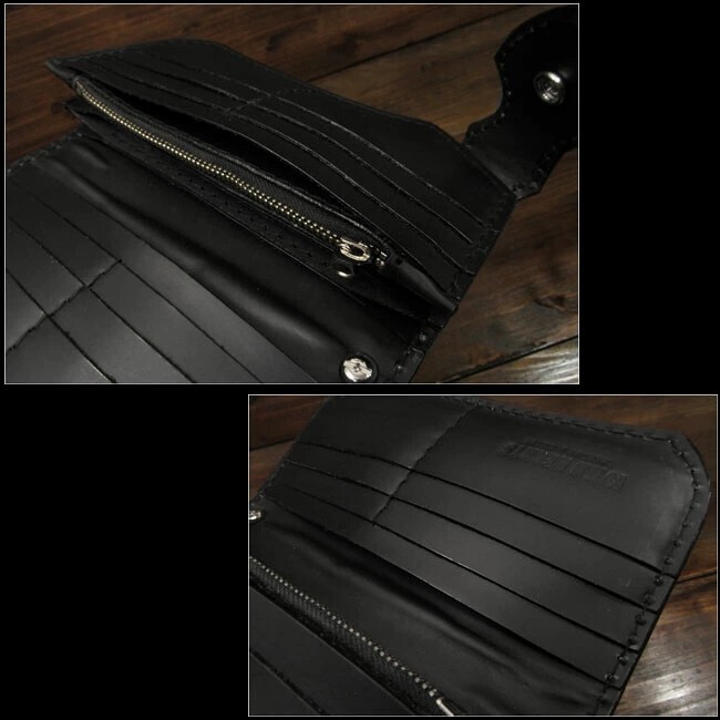 Hand Pirate/Skull Carved Leather Wallet Biker Wallet