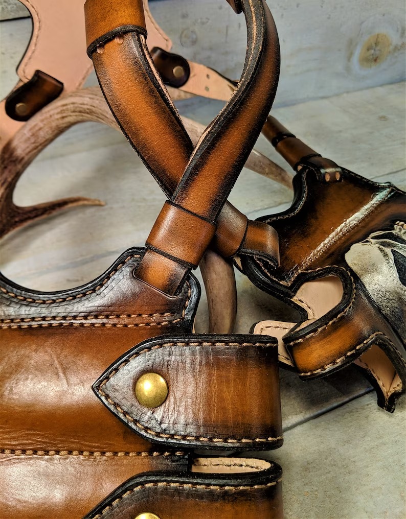 Skull Leather 1911 Cosplay Shoulder Holster