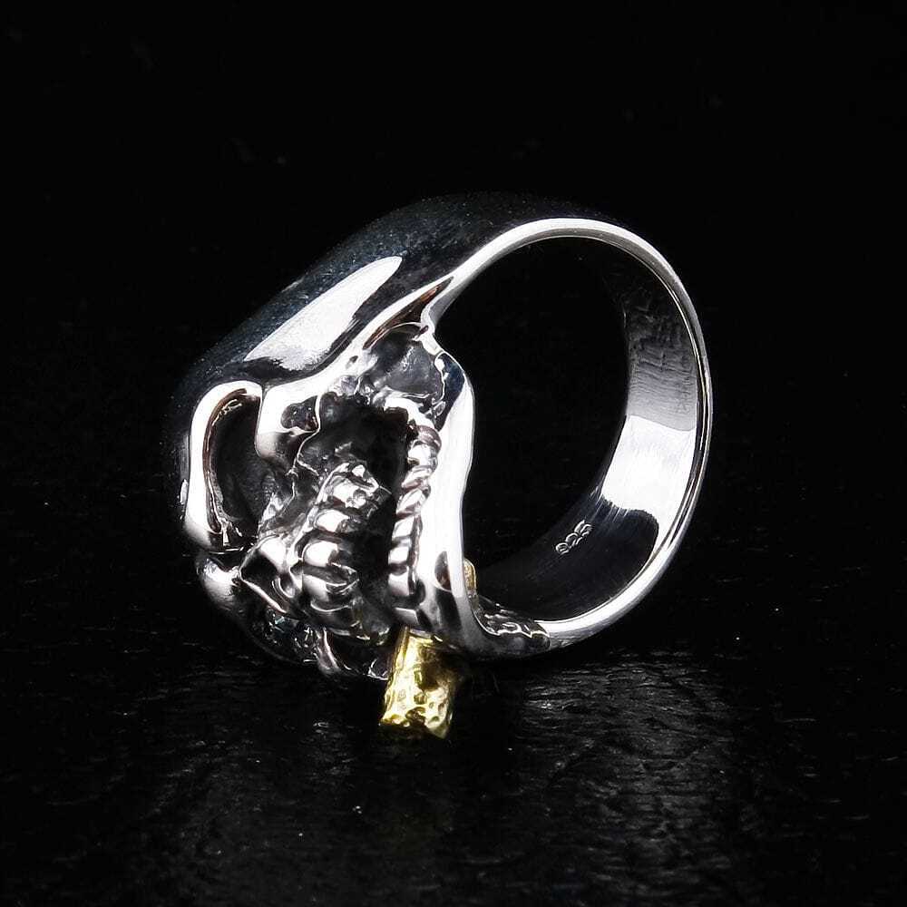 Diamond Eye Mafia Skull Biker Ring
