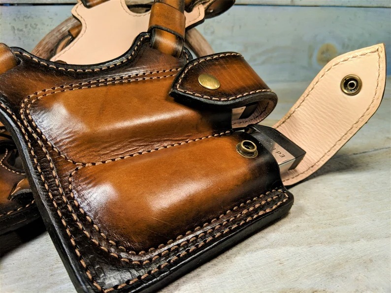 Skull Leather 1911 Cosplay Shoulder Holster