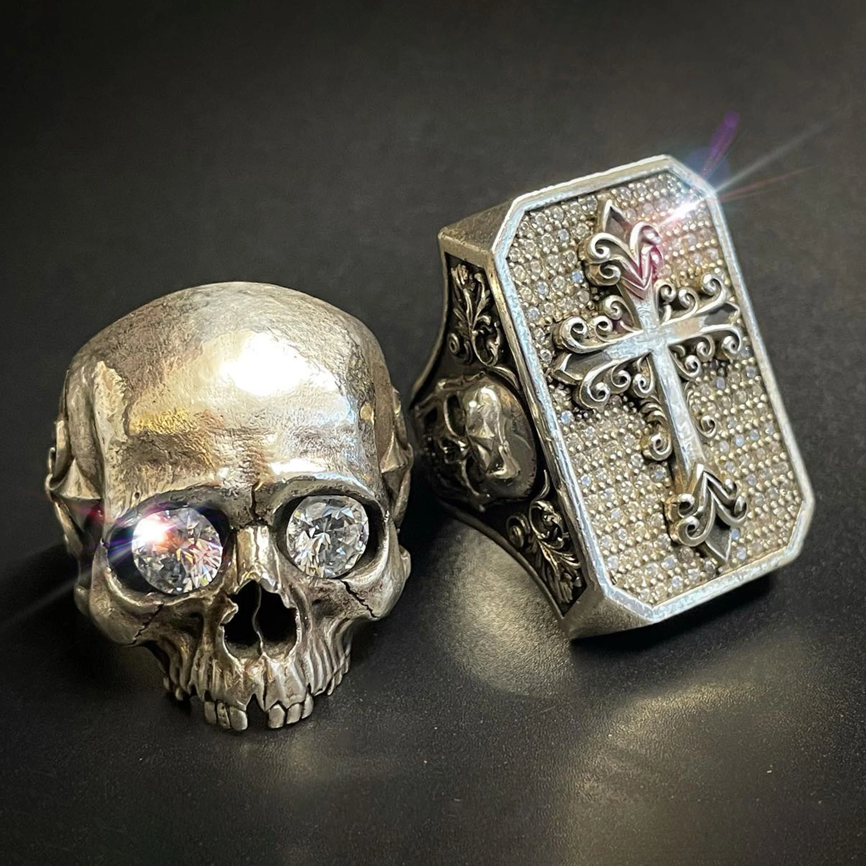 Polish Crusader Cross Skull Ring (The last 26 items in stock)