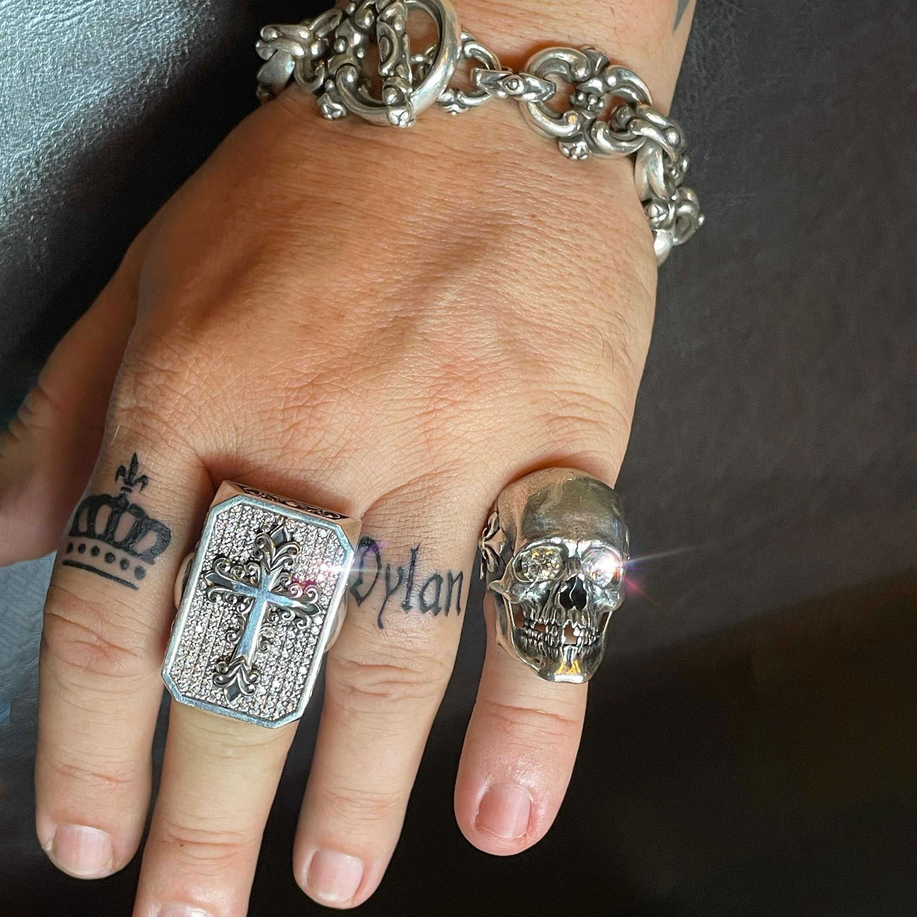 Polish Crusader Cross Skull Ring (The last 26 items in stock)