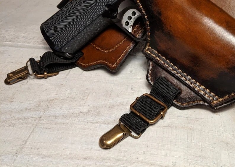 Skull Leather 1911 Cosplay Shoulder Holster