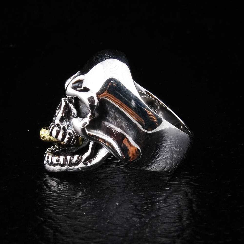 Diamond Eye Mafia Skull Biker Ring