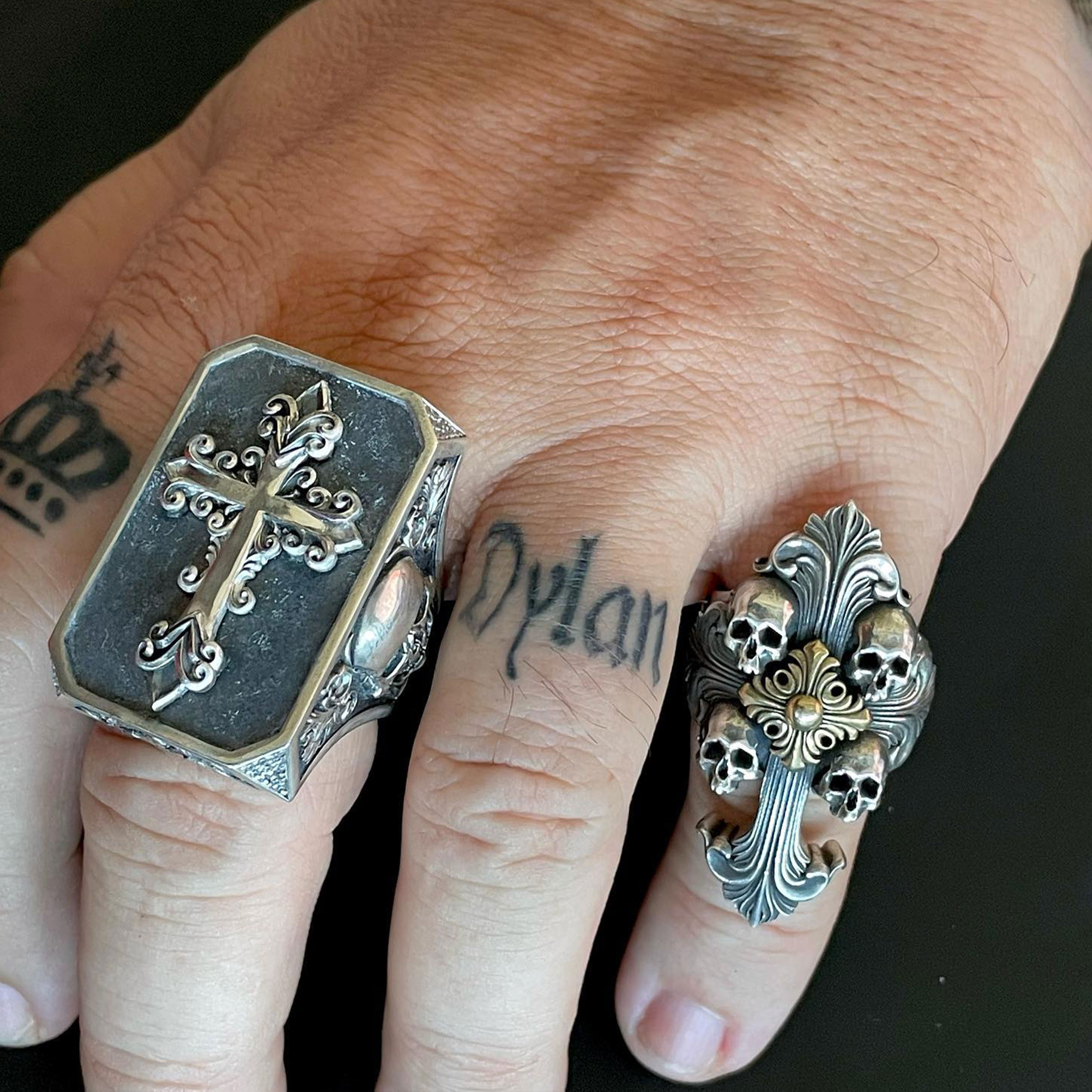 Polish Crusader Cross Skull Ring (The last 26 items in stock)
