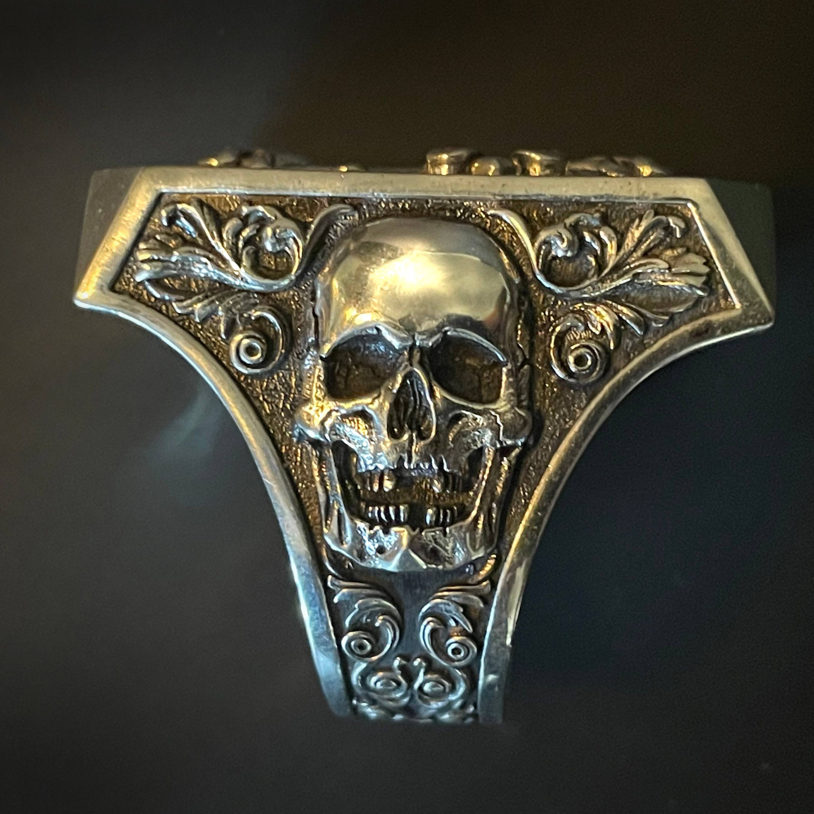 Polish Crusader Cross Skull Ring (The last 26 items in stock)