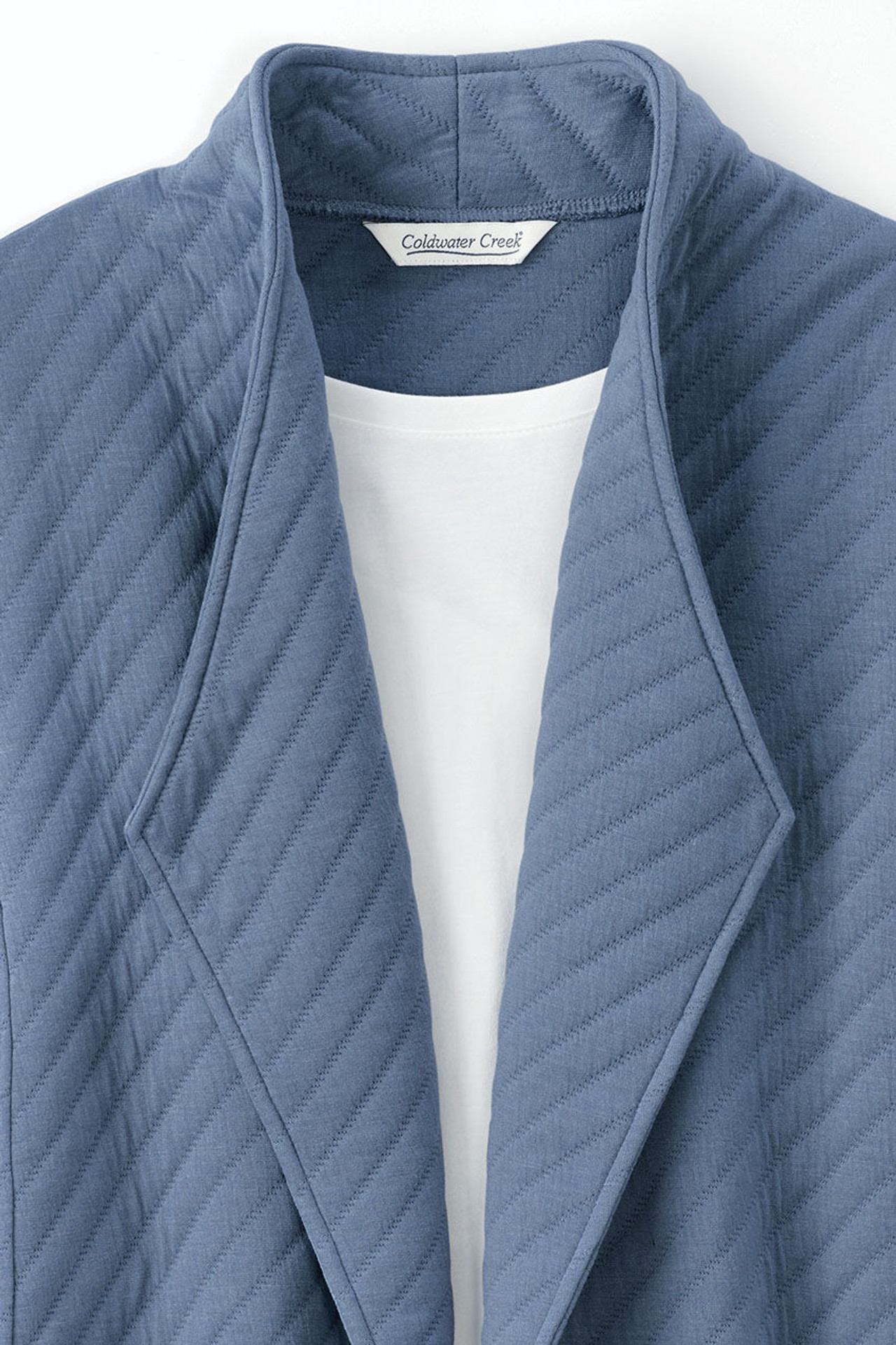 Coldwater Creek outlet ChannelQuilted Long Jacket