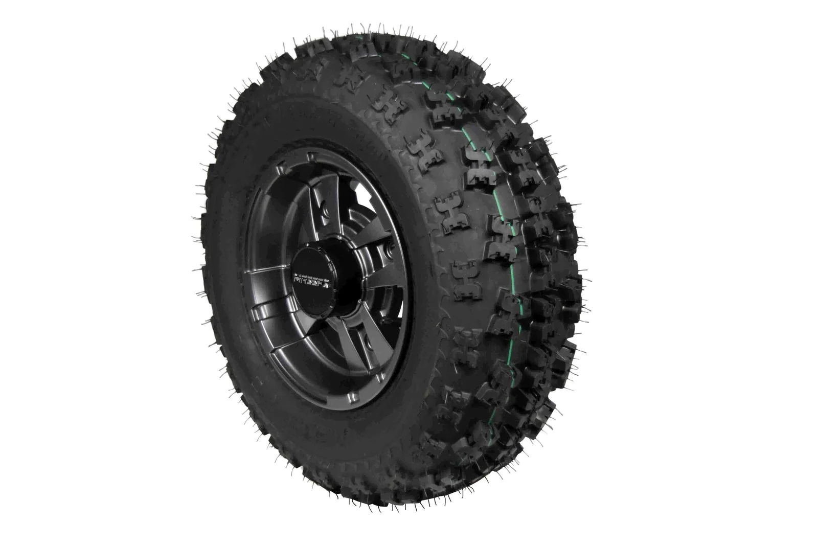 MASSFX 21x7-10 ATV Front Tire & 10x5 4/156 Gun Metal Wheel Kit 21x7x10 (2 Pack)
