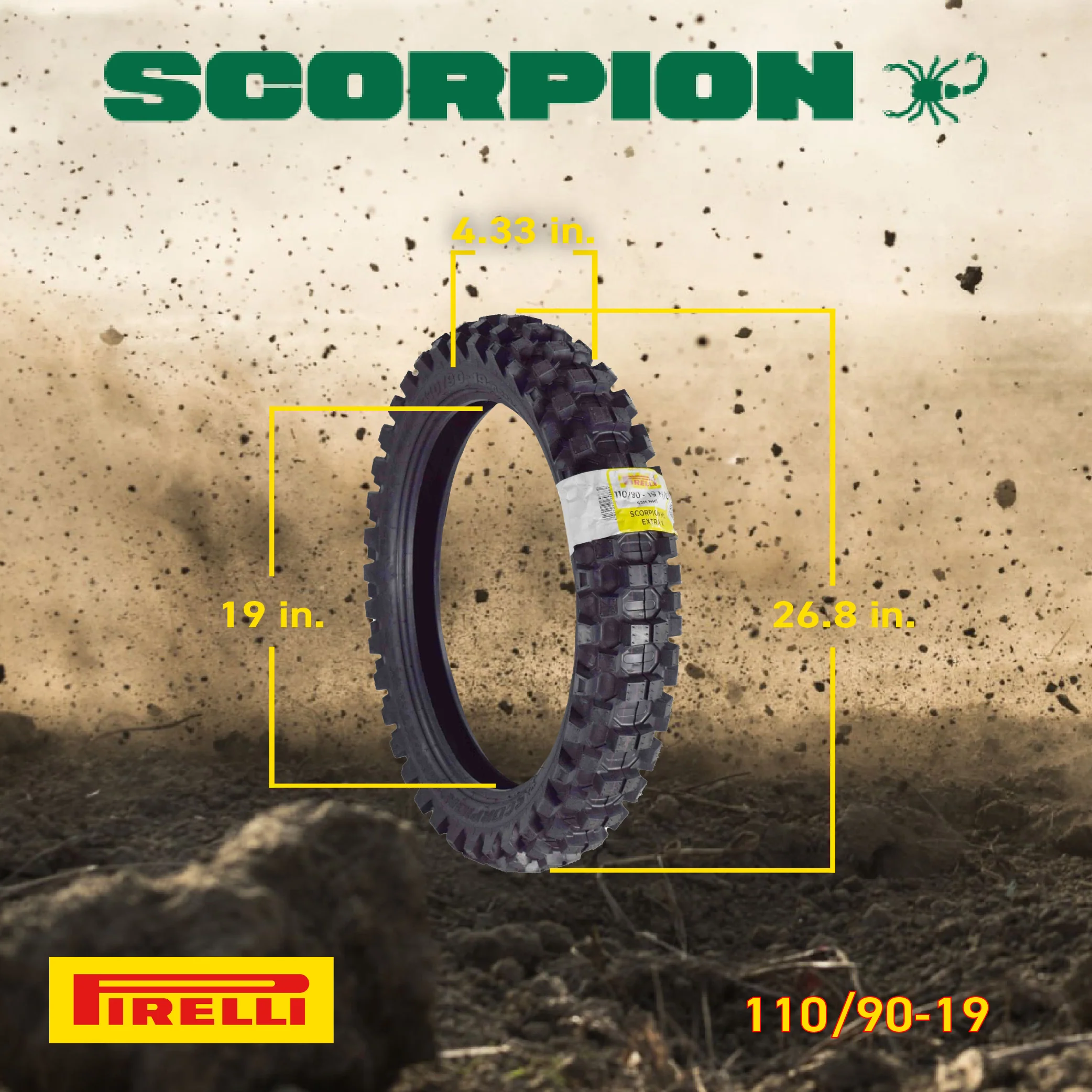 Pirelli Scorpion Extra X 110/90-19 62M Bias Tube Type Tire