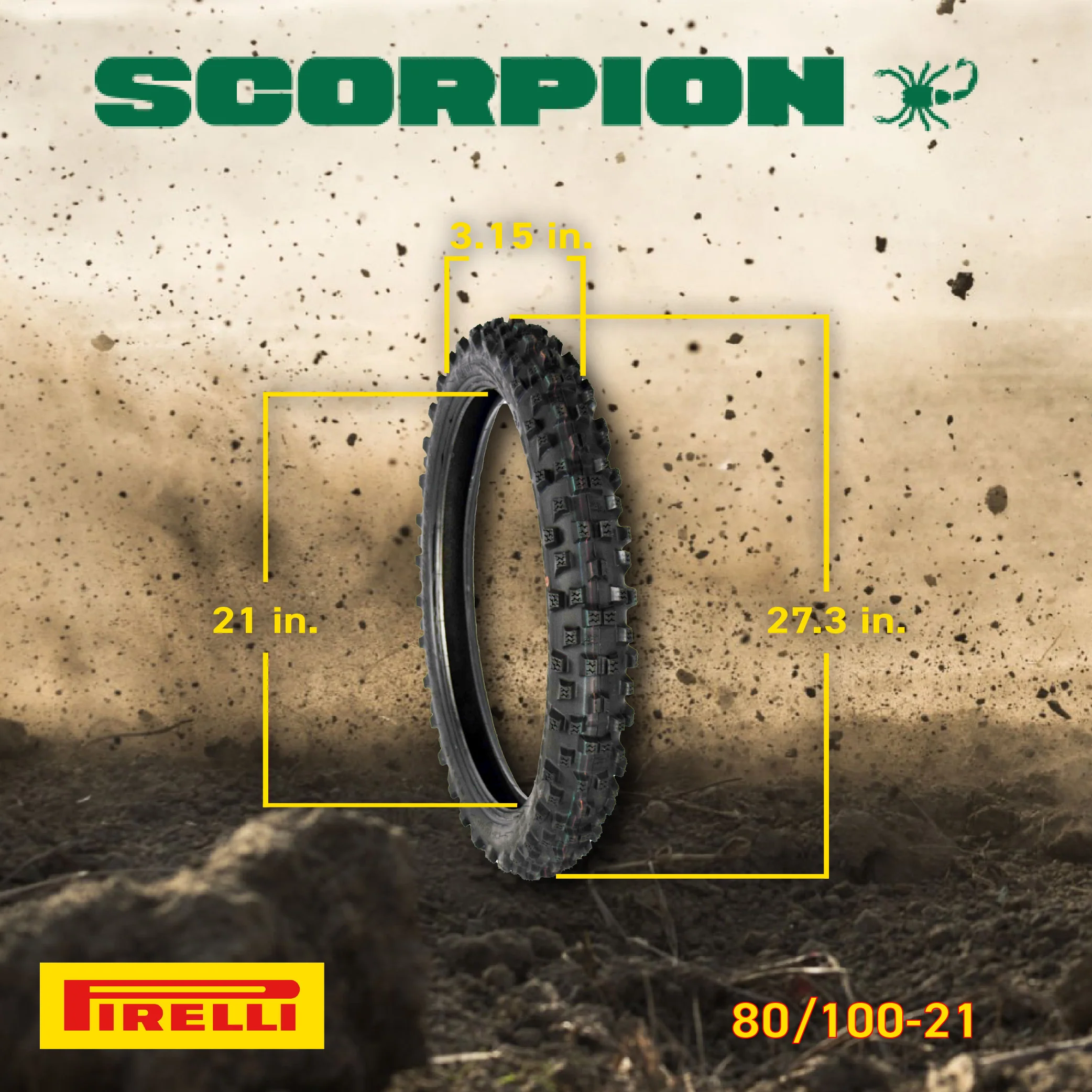 Pirelli Scorpion MX32 Mid Soft 80/100-21 Front 120/80-19 Rear Bias Tires Set