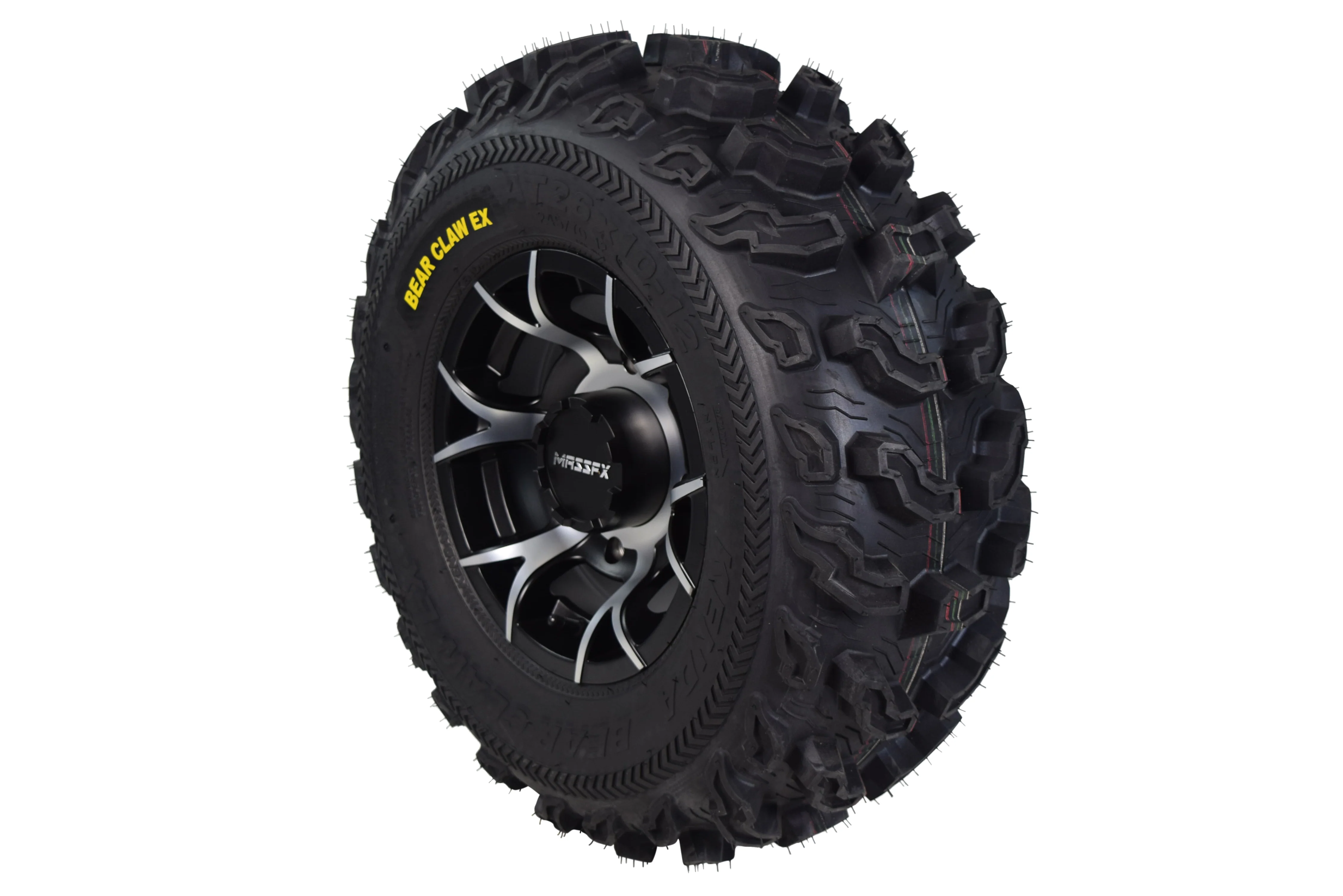 Kenda Bear Claw EX 26x10-12 26x12-12 Tires Black 12x7 4/156 Rim Wheel & Tire Kit