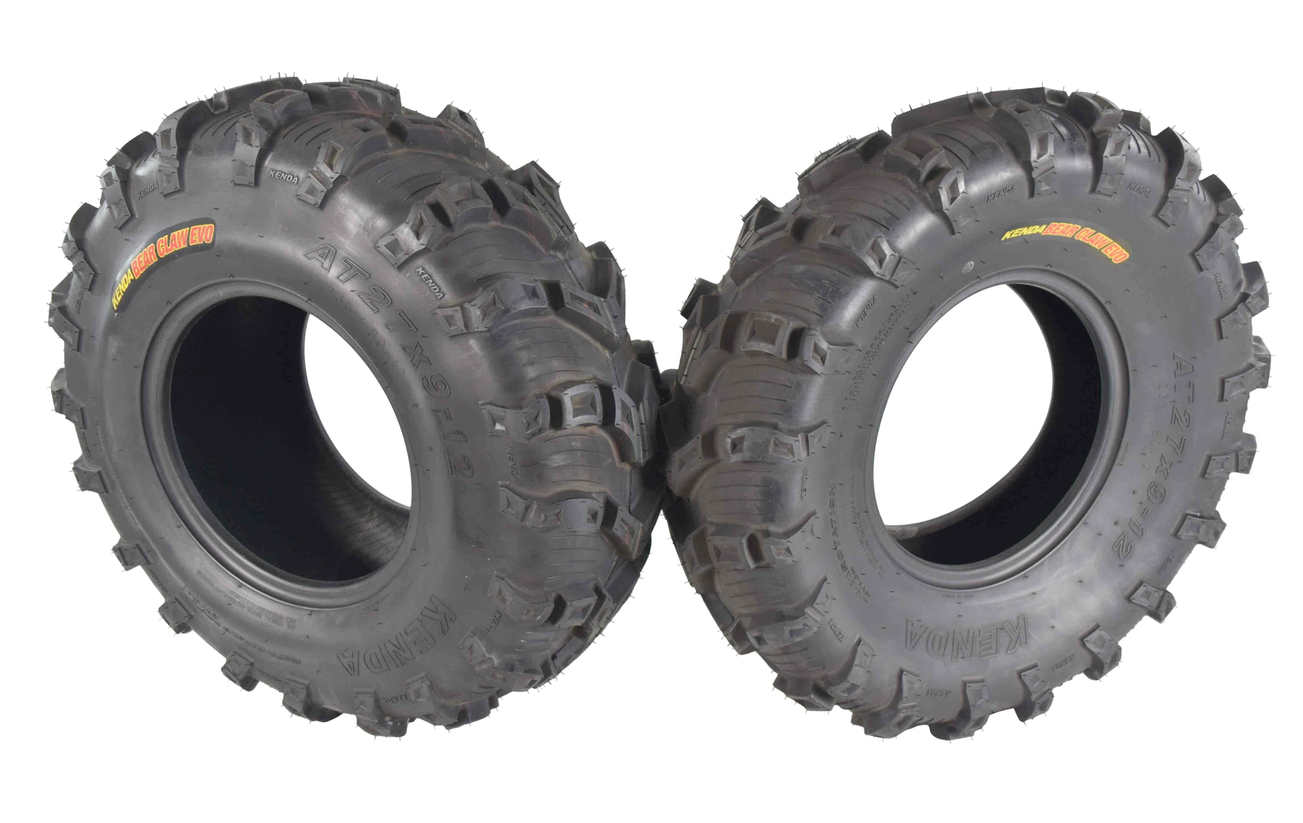 Kenda Bear Claw EVO 27x9-12 Front & 27x11-12 Rear ATV/UTV Tires Set with Bottle Opener Keychain