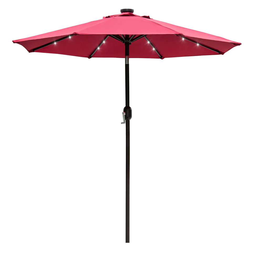 Sundale Outdoor 7 ft Solar Powered 24 LED Lighted Patio Umbrella