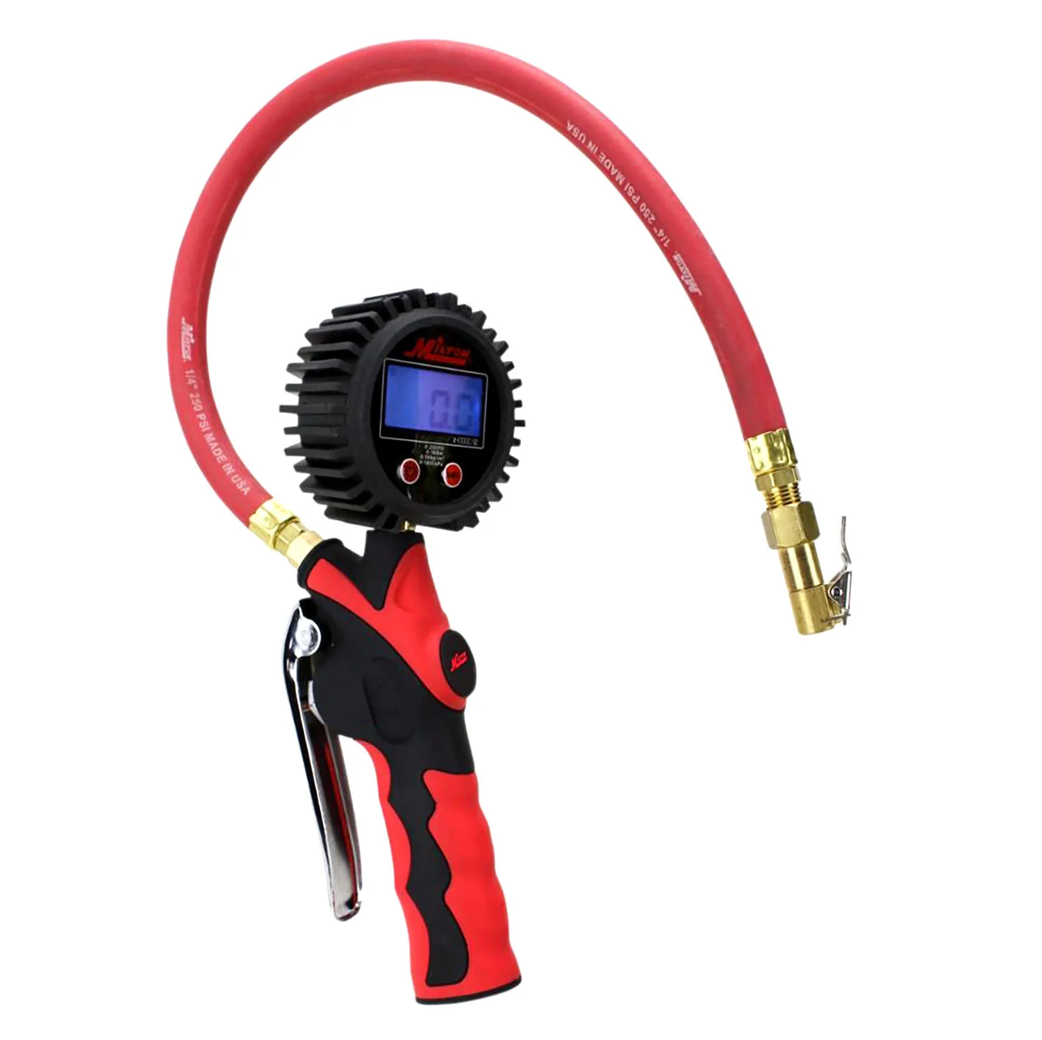 Milton S-568 Heavy Duty Digital Tire Inflator Gauge Lock On Air Chuck 20