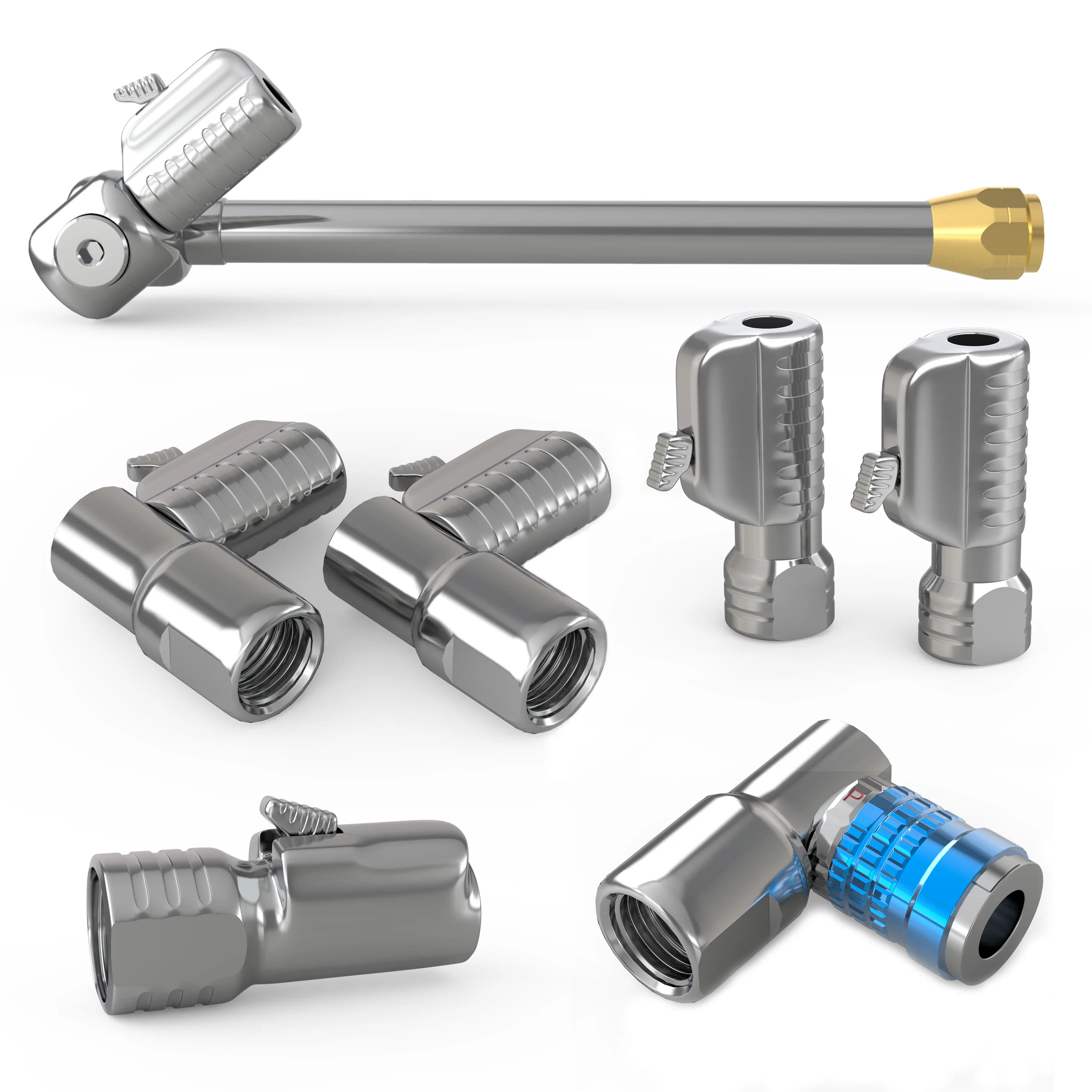 Lightning Tire Air Chuck Starter Kit - Patented | Open Flow, 1/4