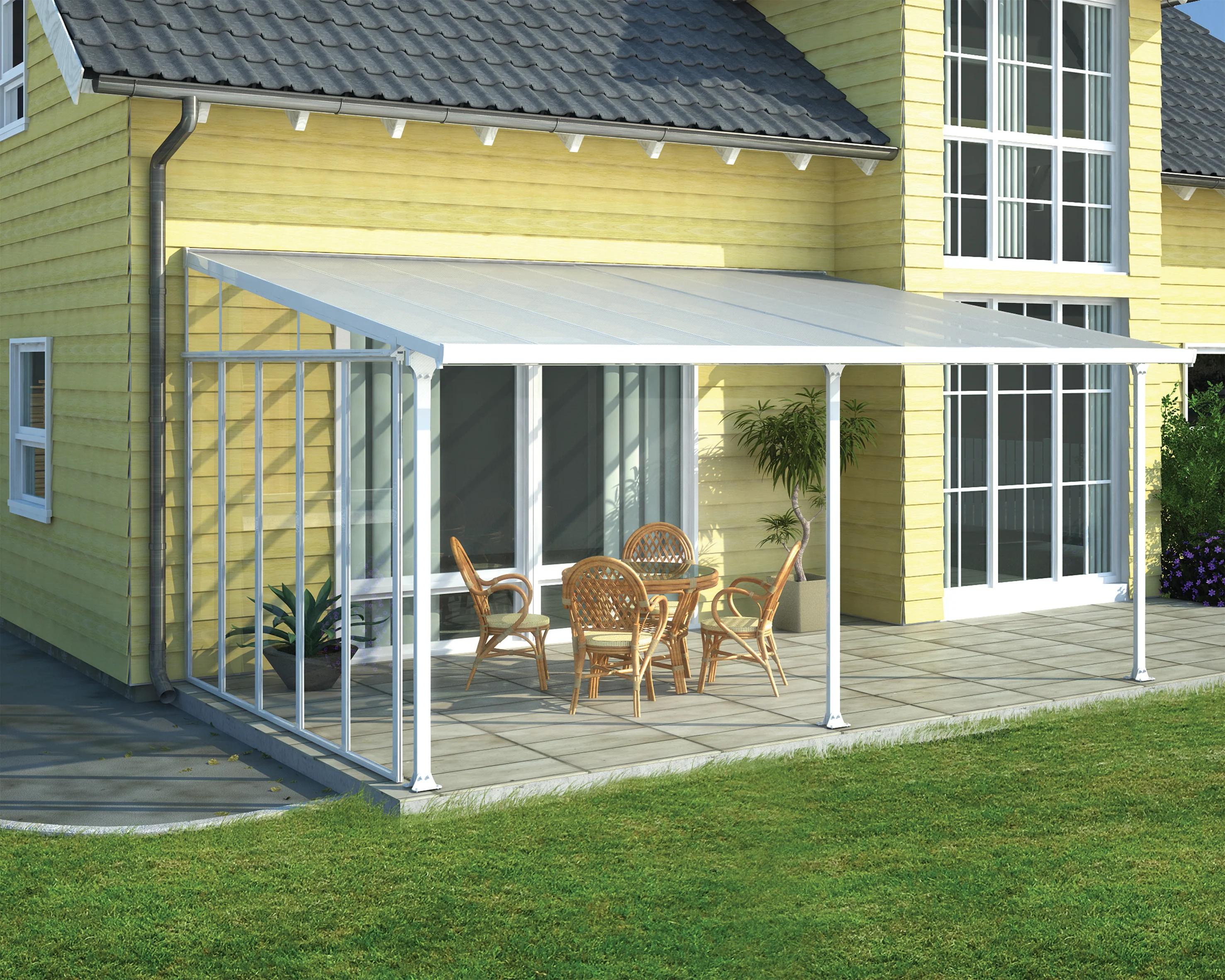 Canopia Feria 13' Patio Cover Sidewall Kit - White