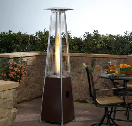 AZ Patio Heaters Hammered Bronze Glass Tube Patio Heater - HLDS01-GTHG