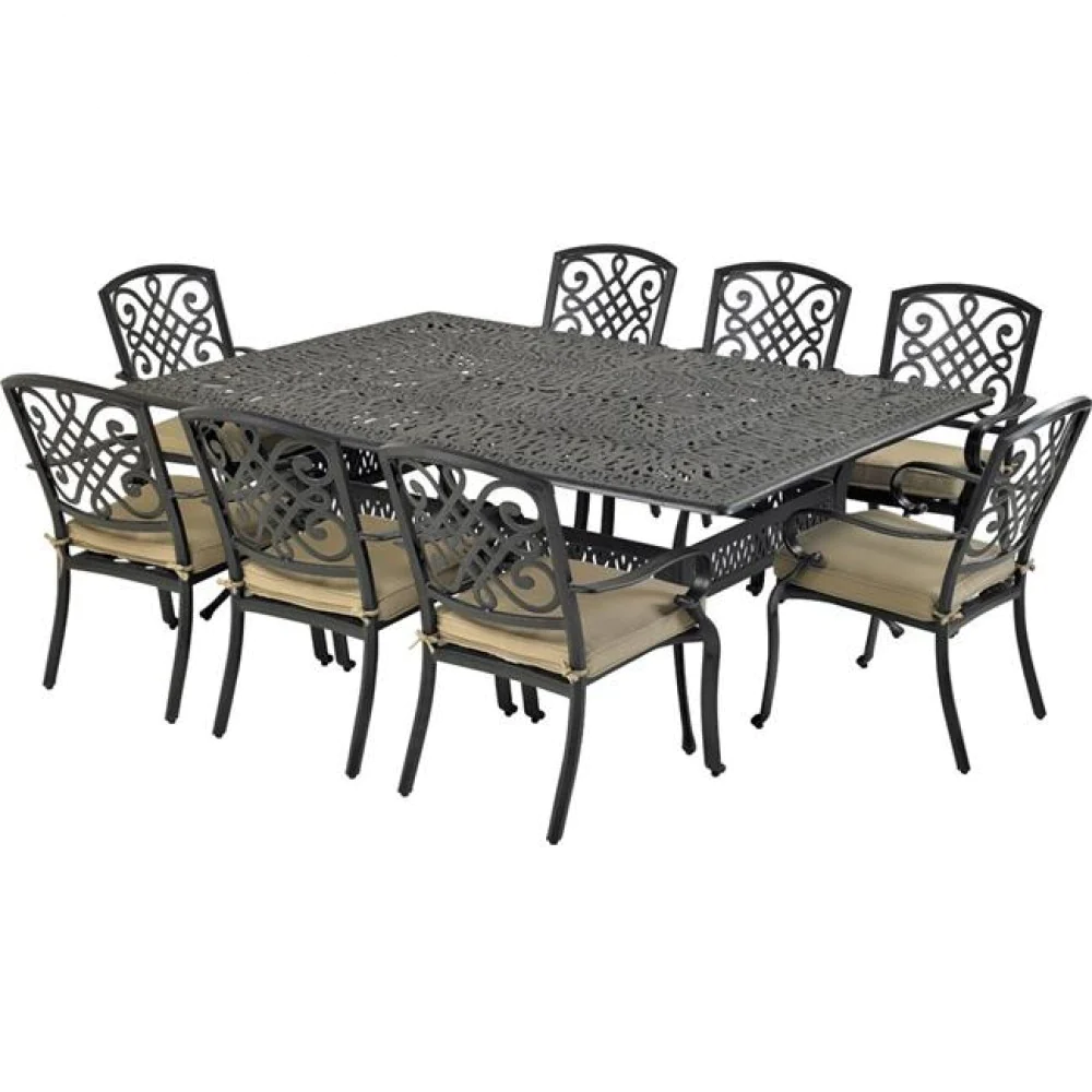Patio Resort Lifestyles Bridgetown Rectangular 9-Piece Dining Set