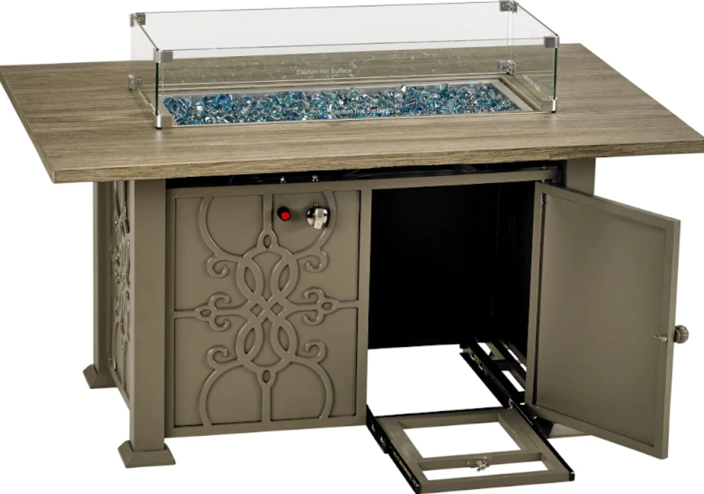 Patio Resort Lifestyles Rome Granite 53in x 35in Fire Table w/ Burner