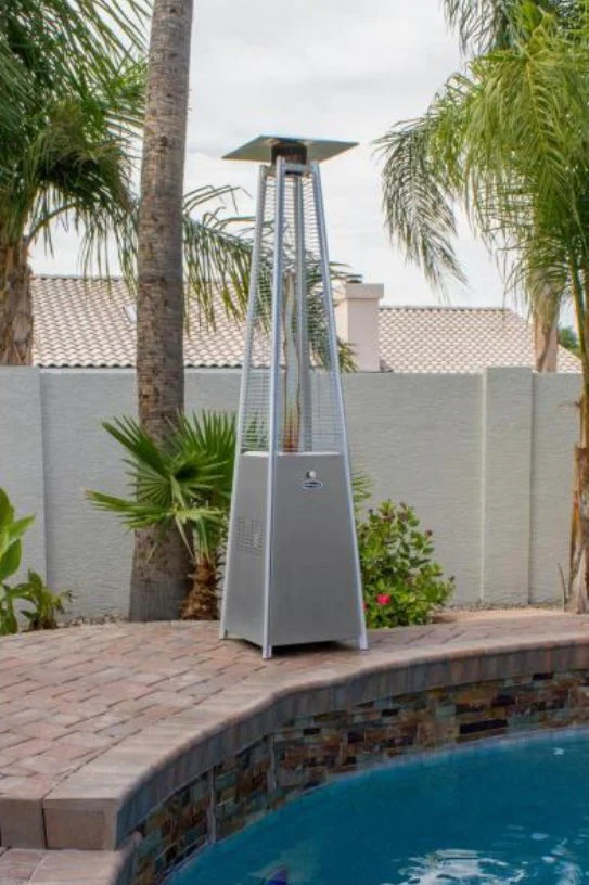 AZ Patio Heaters Quartz Glass Tube Stainless Steel Propane Patio Heater - HLDS01-GTSS