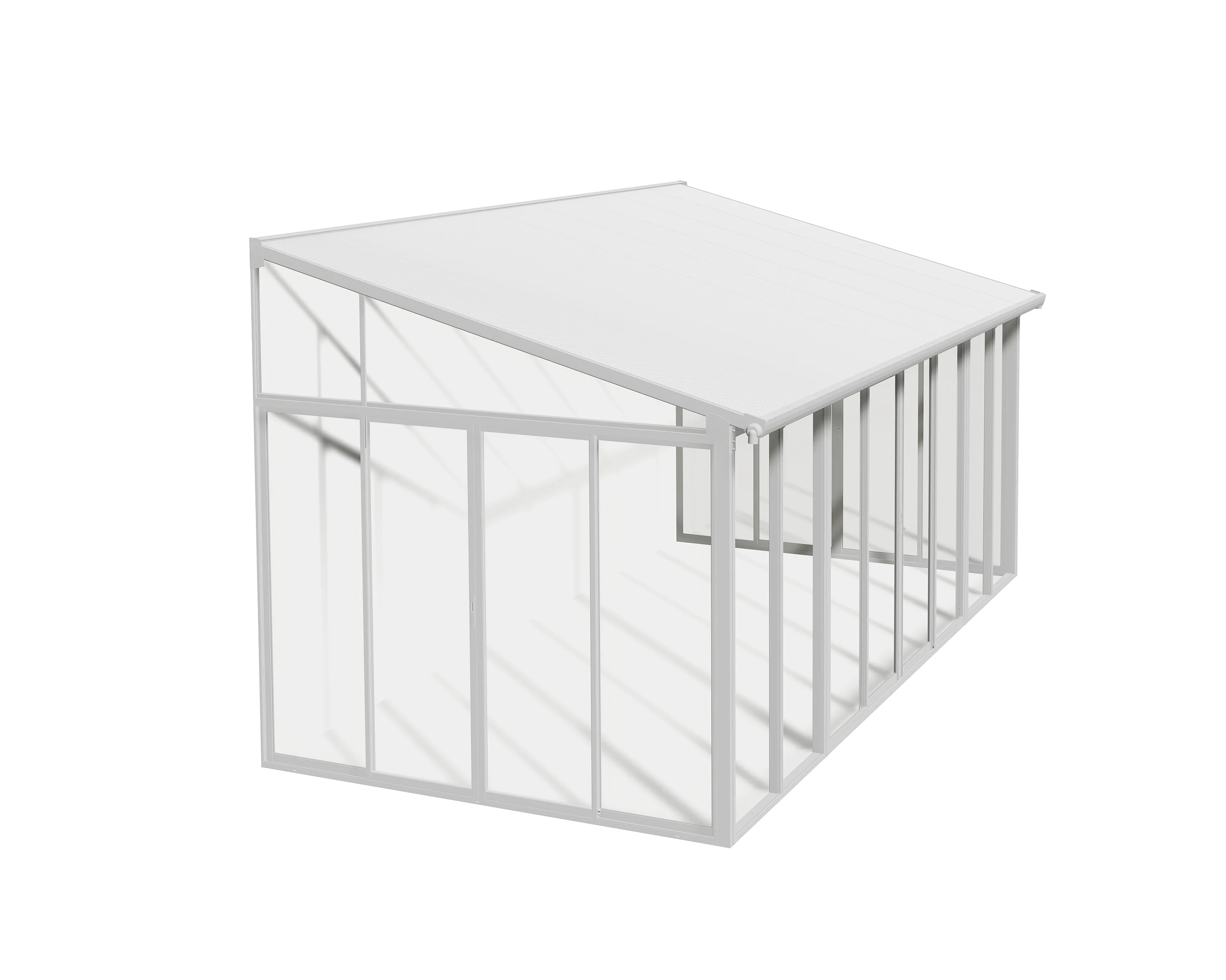 Canopia SanRemo Patio Enclosure - White with 6 Screen Doors