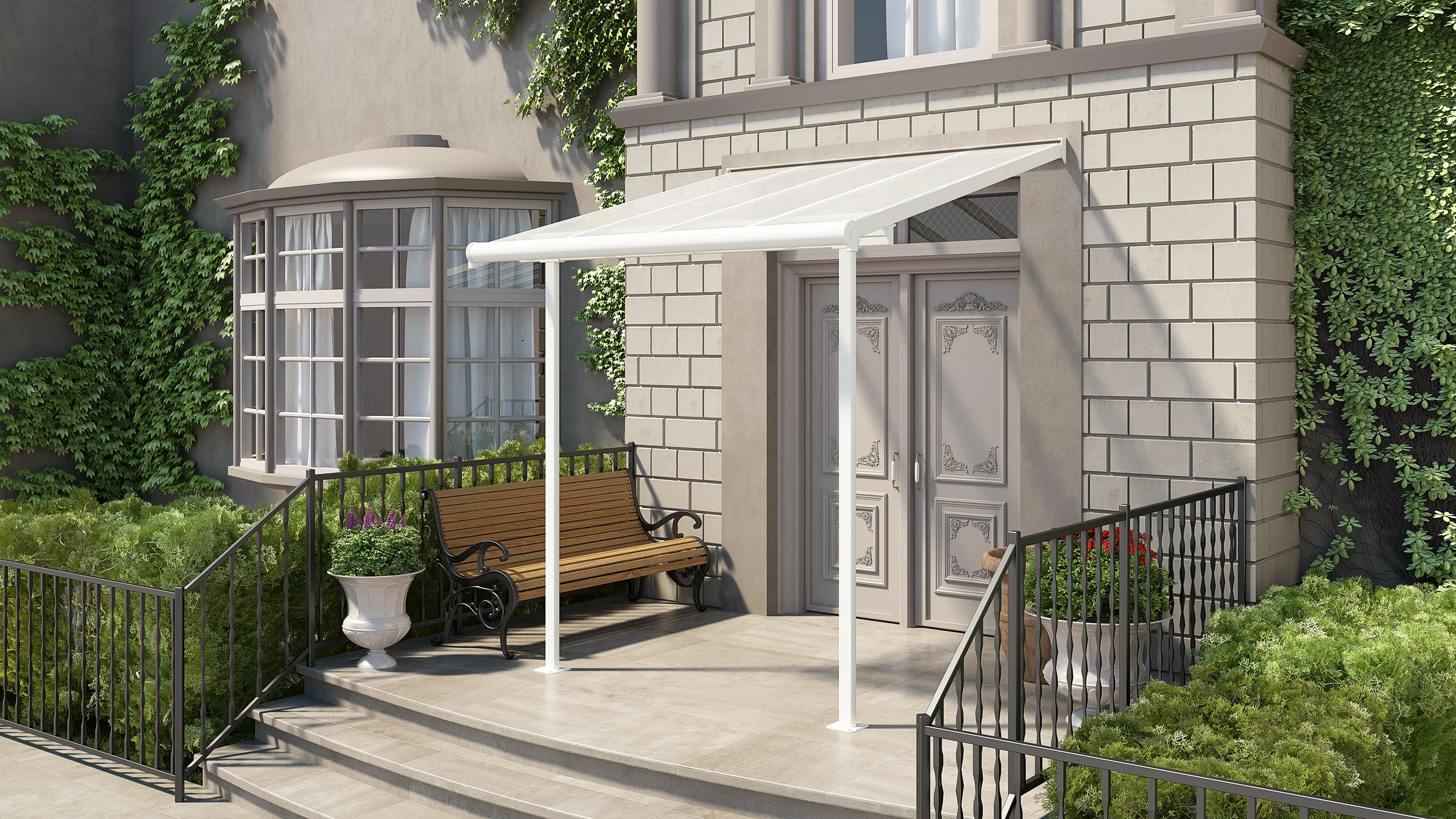 Canopia Sierra 8' x 8' Patio/Door Cover - White