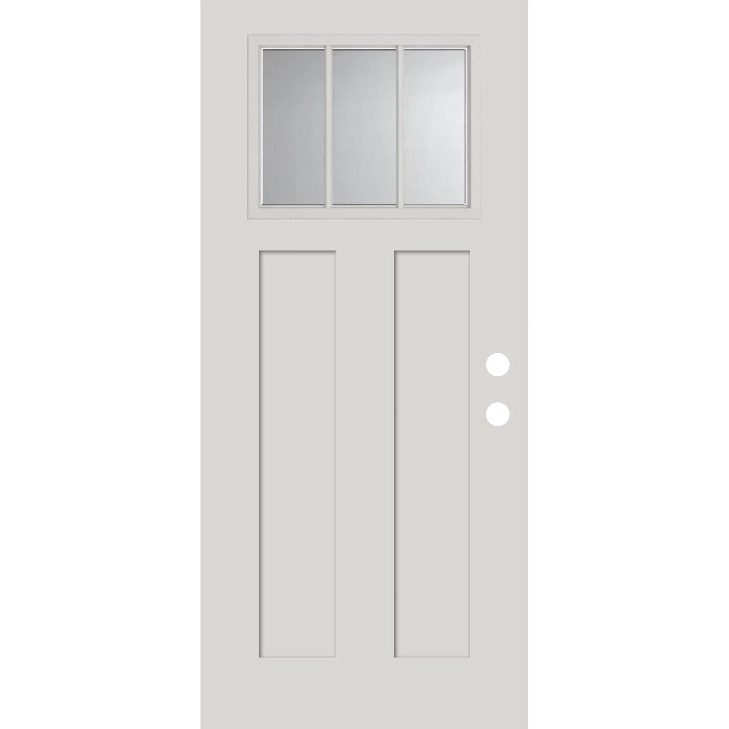 Smooth Fiberglass Entry Door Slab (3 Panel Craftsman)