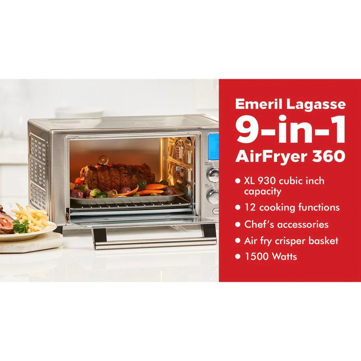 Emeril Lagasse Power Air Fryer Oven 360 with Accessories (Refurbished)
