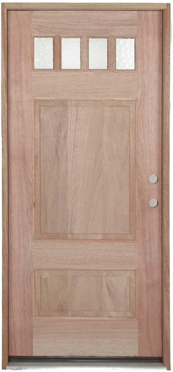 3 ft. x 6 ft. 8 in. Exterior Mahogany Door Craftsman Style with 1/7 Glass
