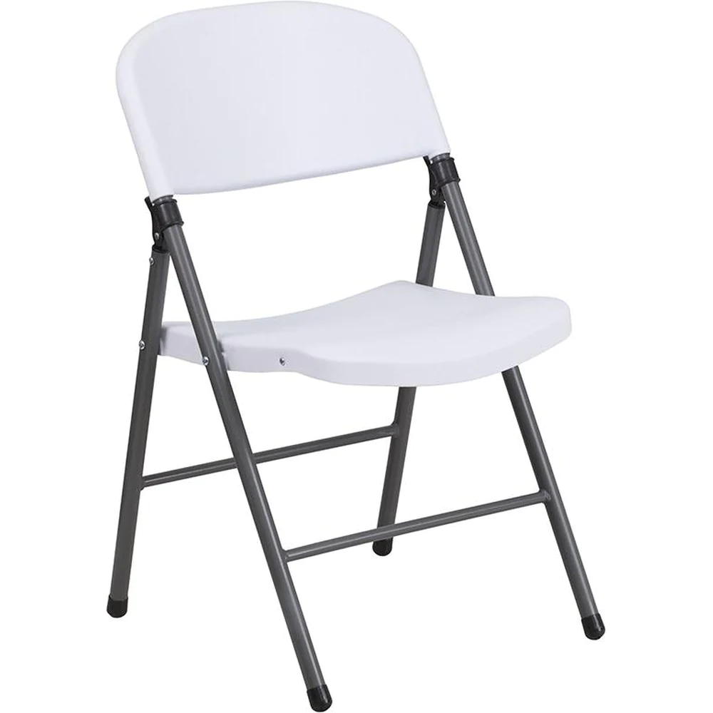 2 Pk. HERCULES Series 330 lb. Capacity Plastic Folding Chair with Charcoal Frame