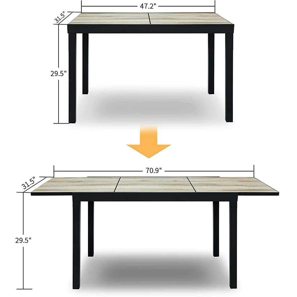 Patio Dining Expandable Table