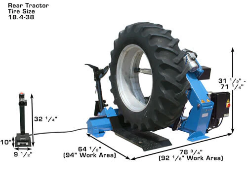 Atlas TTC303 Super Duty Truck Tire Changer, (220 Volt/1 Phase)