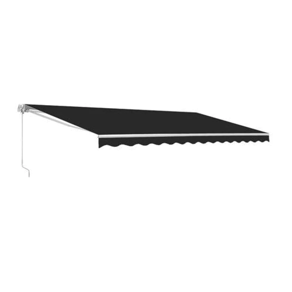 Aleko Retractable Patio Awning 10x8 Feet Black AW10X8BK81-AP