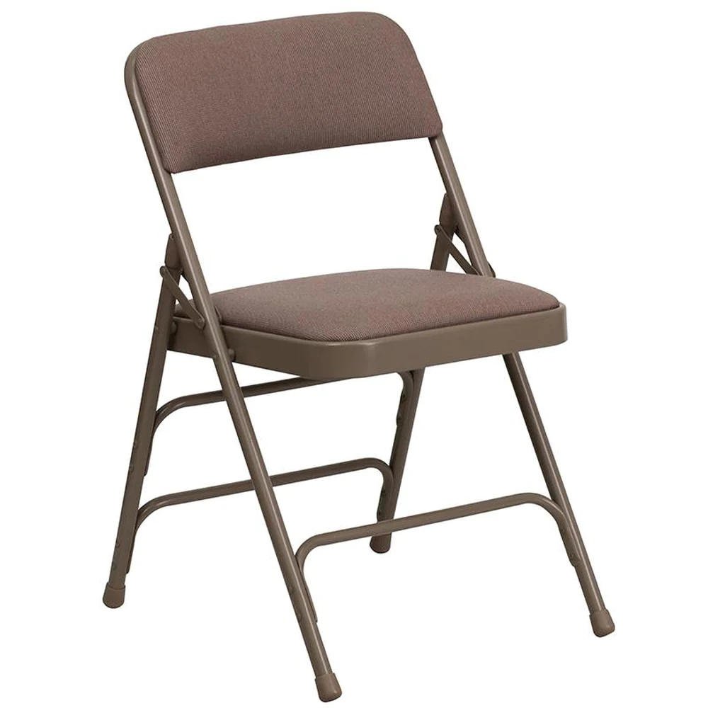 2 Pk. HERCULES Series Curved Triple Braced & Double Hinged Metal Folding Chair