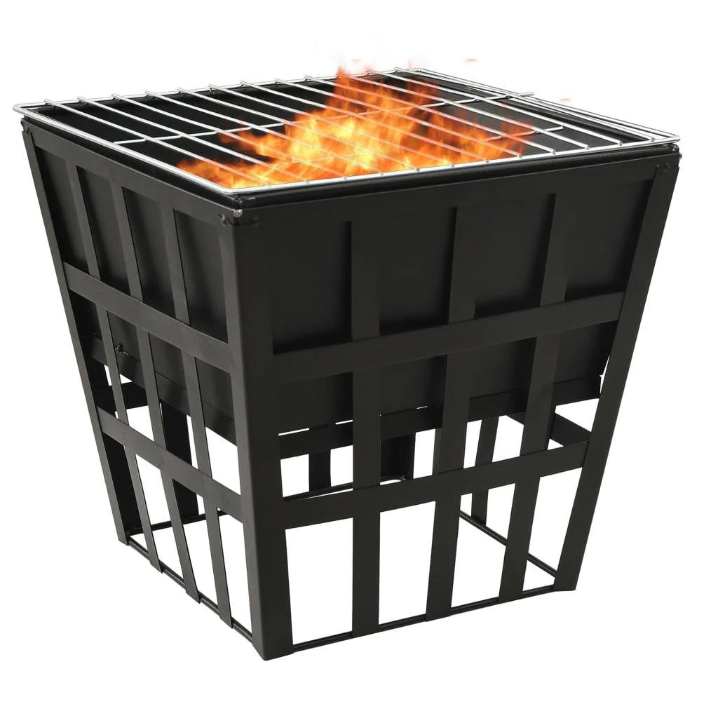 EBTOOLS 2-in-1 Steel Fire Pit and BBQ