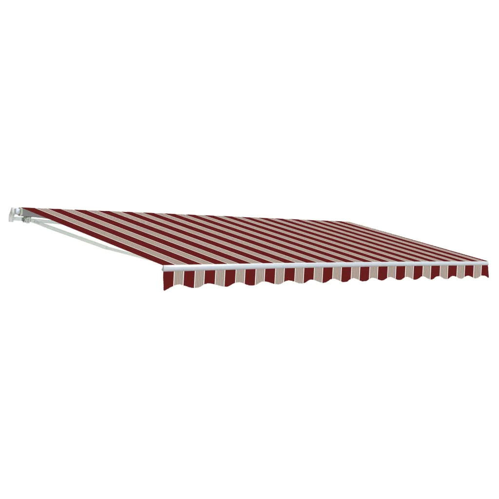 Aleko Motorized Retractable Patio Awning 20x10 Feet Multi Striped Red AWM20X10MSRED19-AP