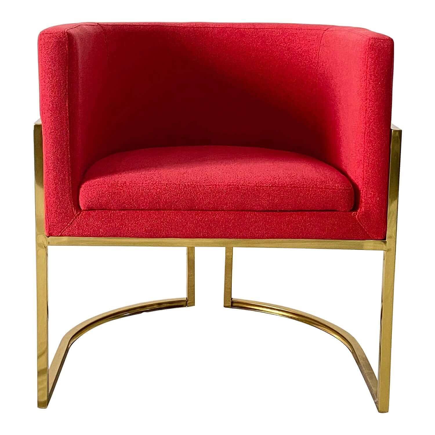 Red and Gold Sofa Chair
