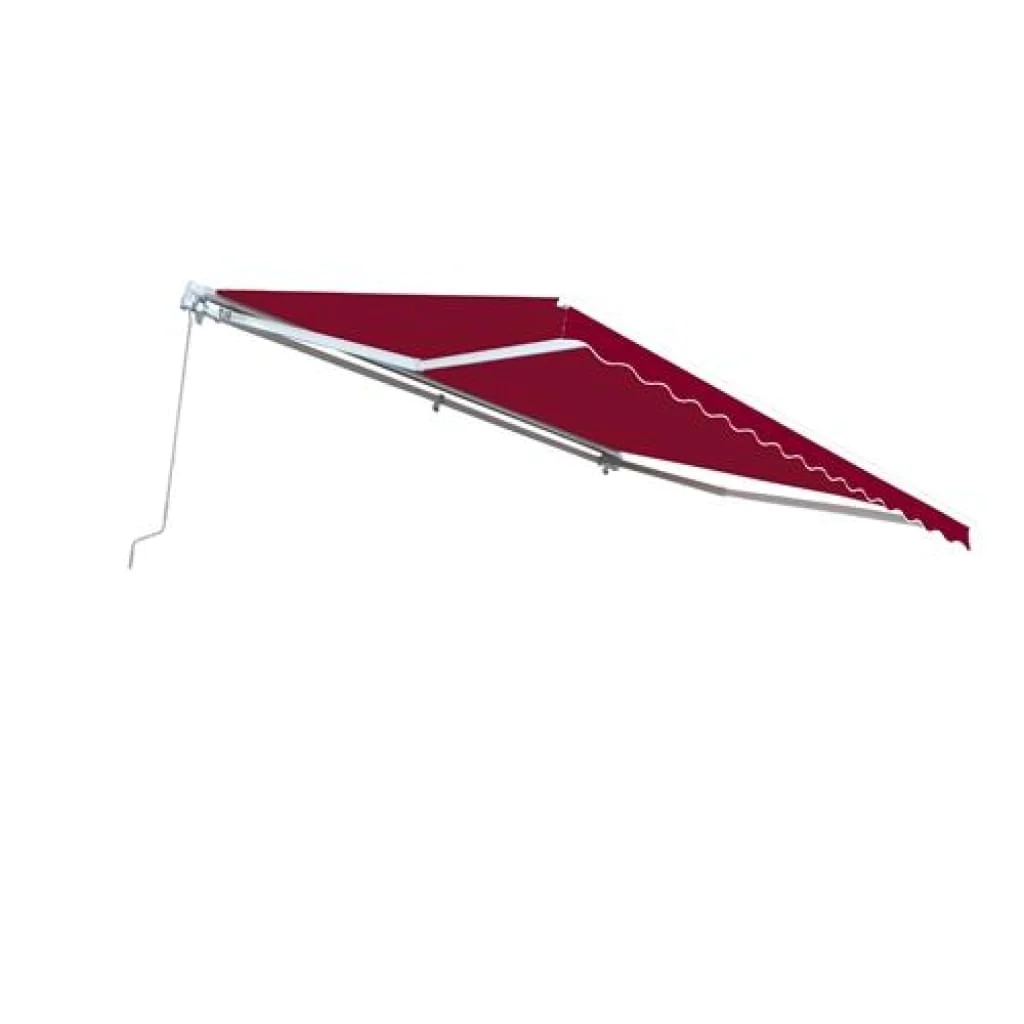 Aleko Retractable Patio Awning 12x10 Feet Burgundy AW12X10BURG37-AP