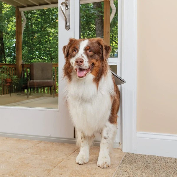 PetSafe Freedom Large White Aluminum Patio Panel Sliding Glass Dog and Cat Door