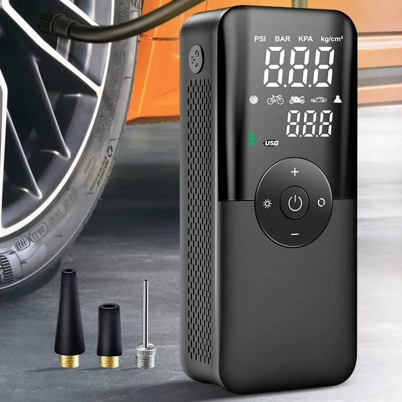 Portable Air Pump with LCD Display Cordless 150 PSI Air Compressor for Car Tires
