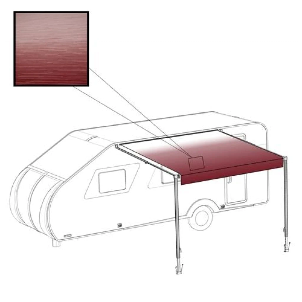 Aleko Retractable RV/Patio Awning 8 x 8 Feet Burgundy Fade RVAW8X8BUR25-AP