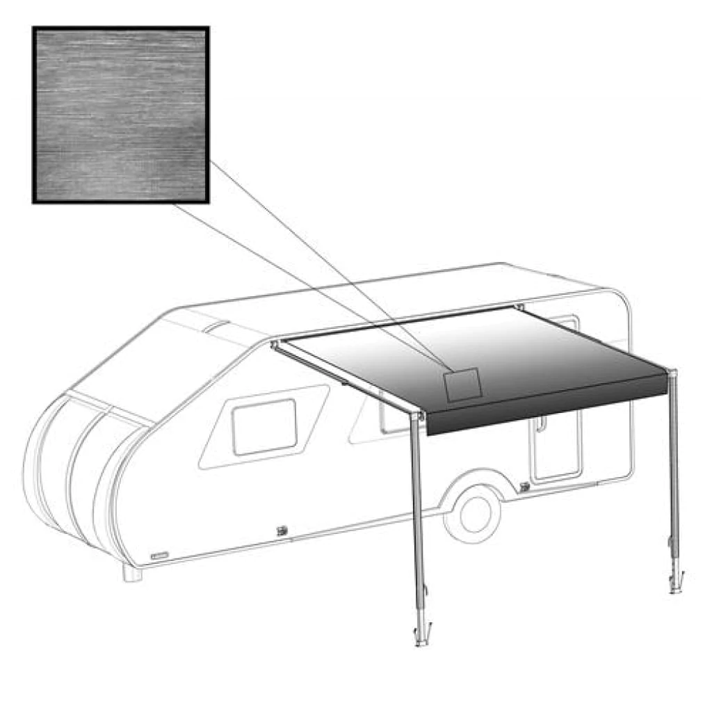 Aleko Retractable RV/Patio Awning 8 x 8 Feet White/Black Fade RVAW8X8BLK11-AP