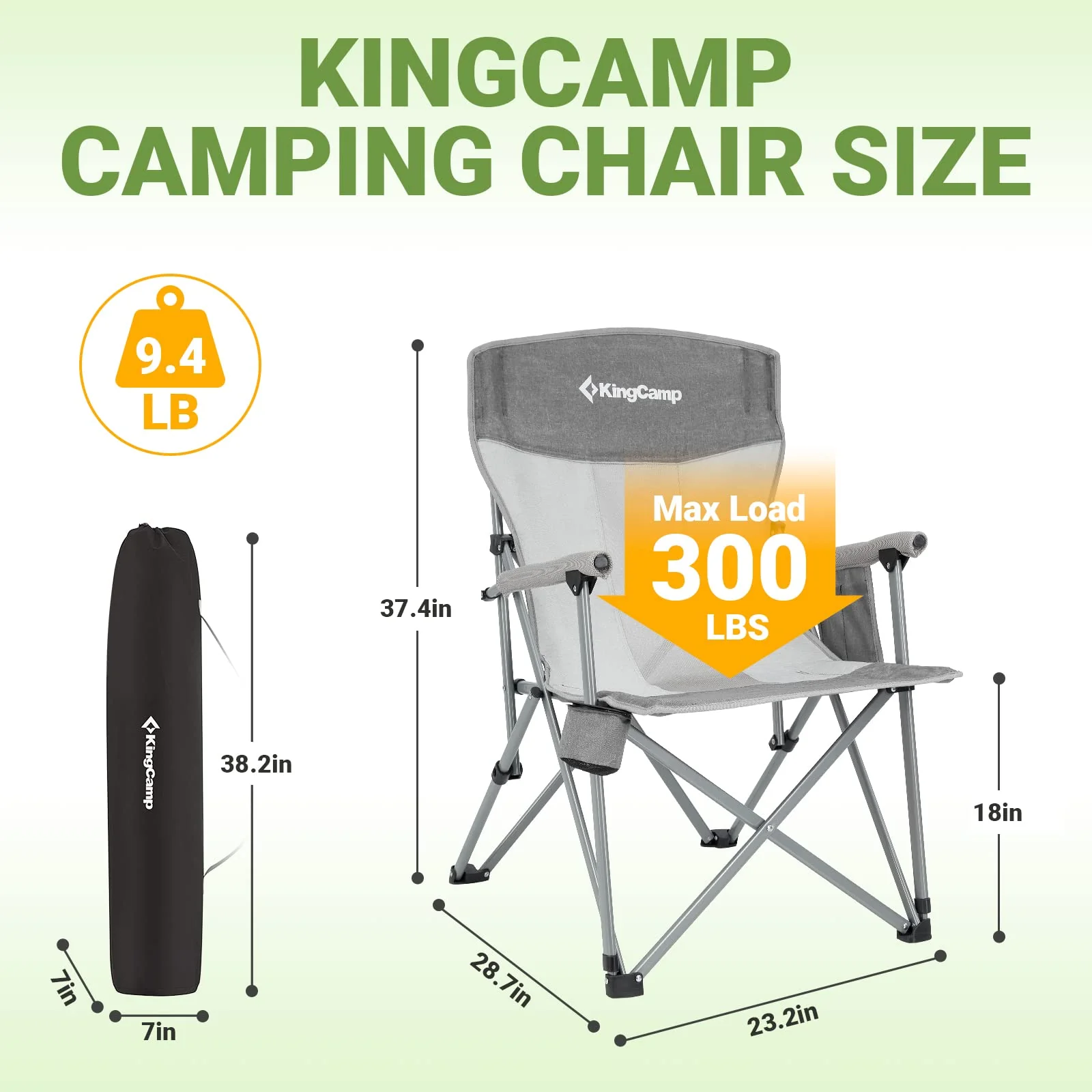 KingCamp Camping Hard Armchair Set of 2
