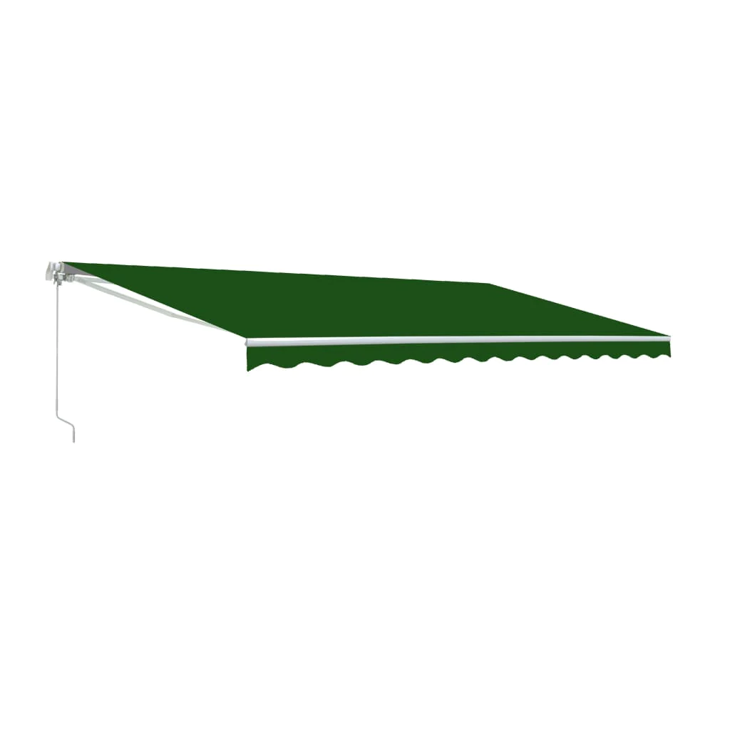 Aleko Retractable Patio Awning 13x10 Feet Green AW13X10GREEN39-AP