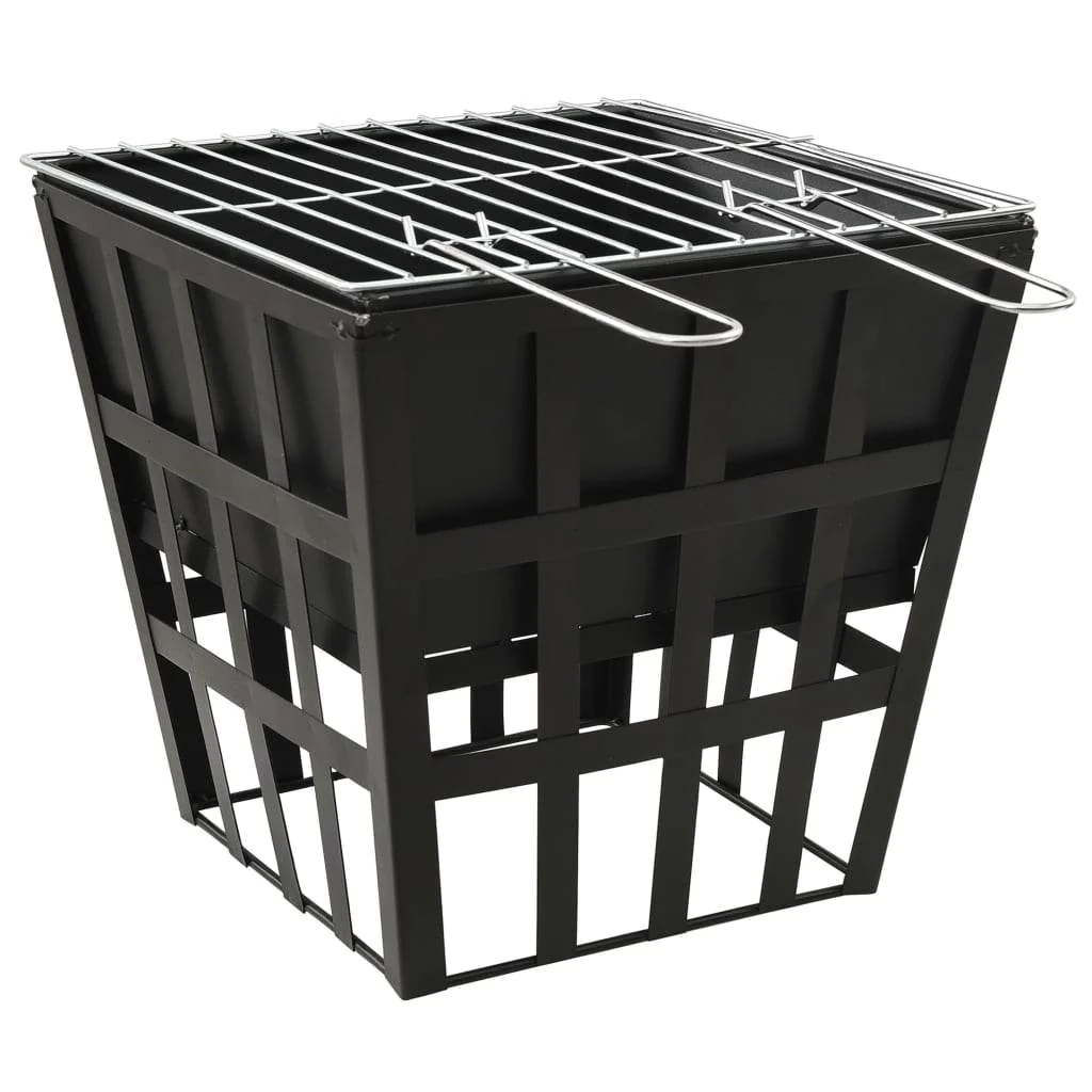 EBTOOLS 2-in-1 Steel Fire Pit and BBQ