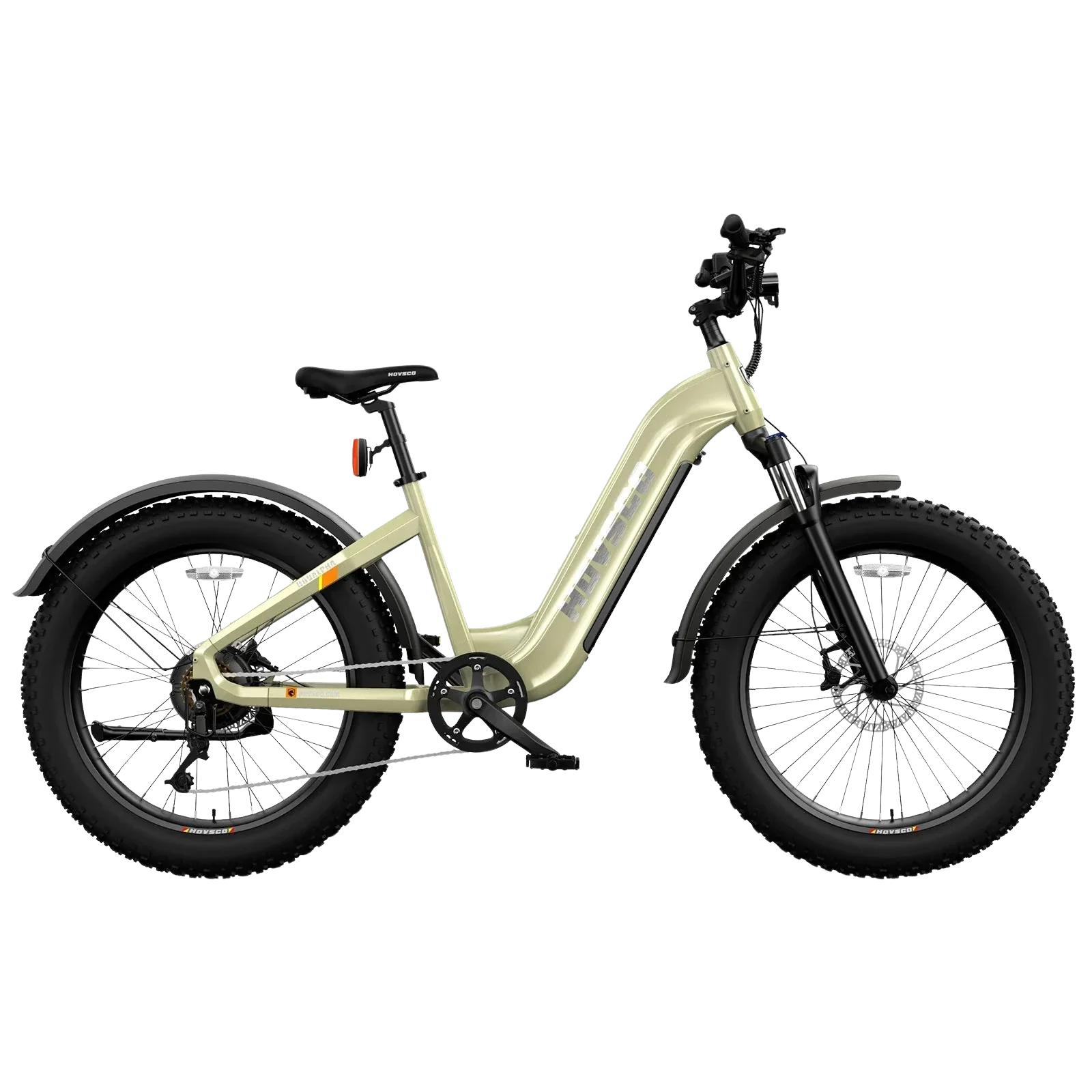 Hovsco HovAlpha Step Thru Fat Tire Electric Bicycle 7 Speed 26