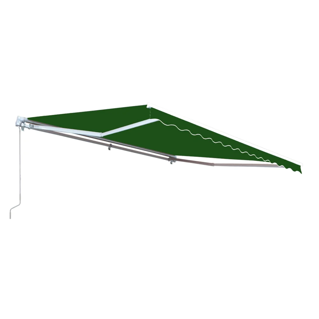 Aleko Retractable Patio Awning -12x10 Feet Green AW12X10GREEN39-AP