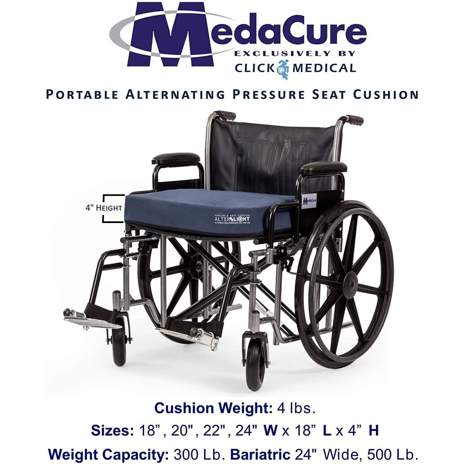 Medacure Alternating Pressure Wheelchair Cushion w/ Low Air Loss