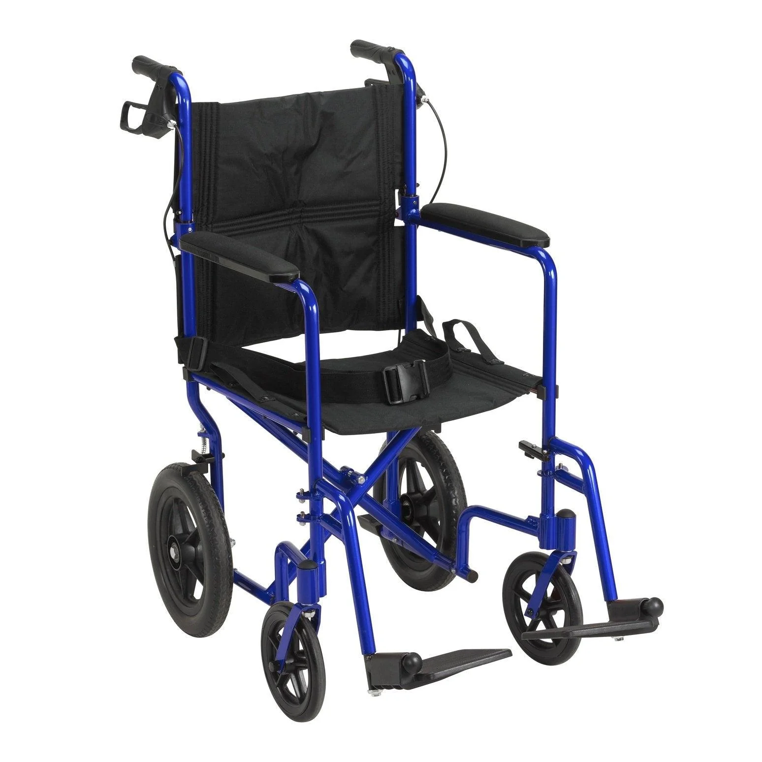 Drive Medical Lightweight Expedition Transport Wheelchair with Hand Brakes